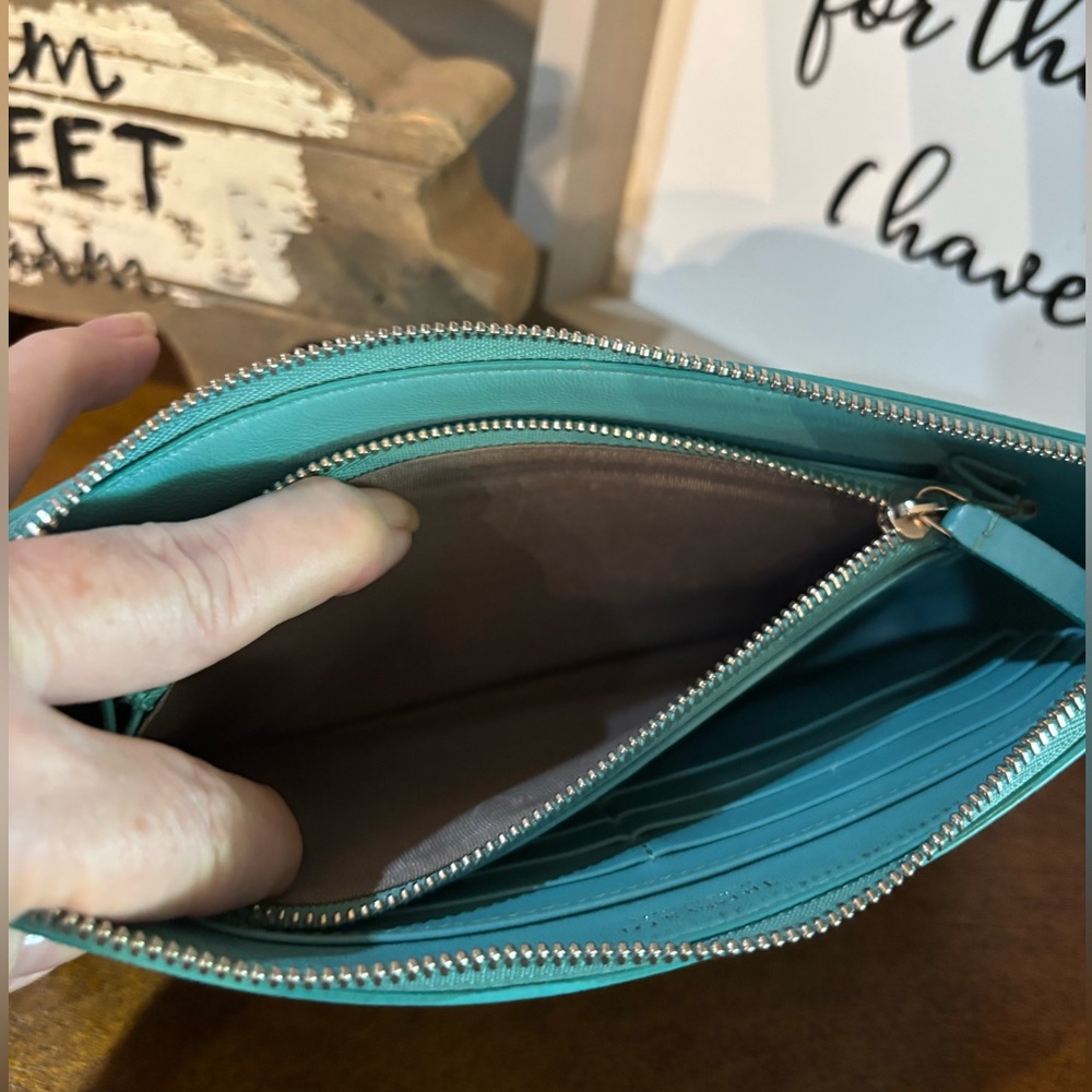 Tiffany and Co blue leather Long zippy Wallet - Picture 4 of 9